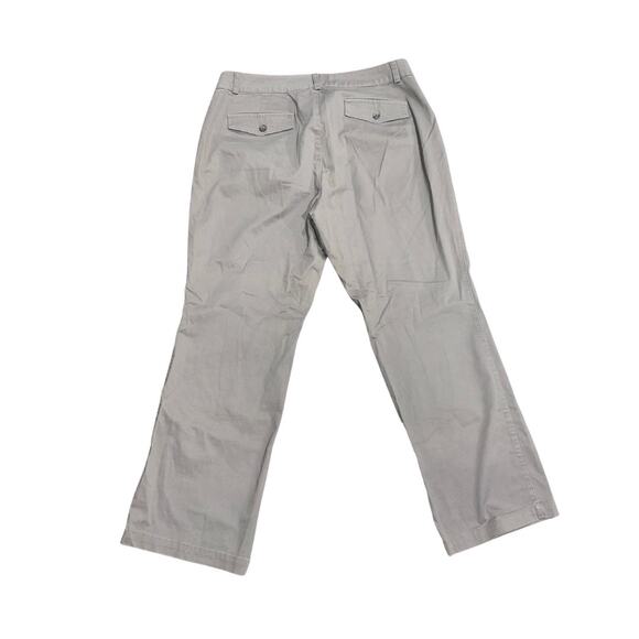 Dockers Women Chino Gray Khaki Straight Fit Pants Plus SIze 16 Casual Office - Picture 2 of 4